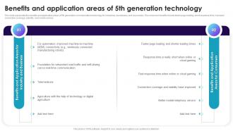 Benefits And Application Areas Of 5th Generation Technology Cell Phone Generations 1G To 5G