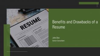 Benefits And Drawbacks Of A Resume PPT Information AT