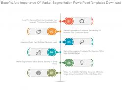 Benefits and importance of market segmentation powerpoint templates download