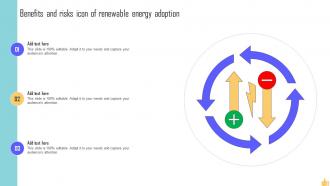 Benefits And Risks Icon Of Renewable Energy Adoption