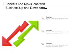 Benefits And Risks Icon With Business Up And Down Arrow