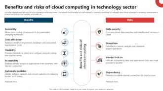 Benefits And Risks Of Cloud Computing In Technology Sector