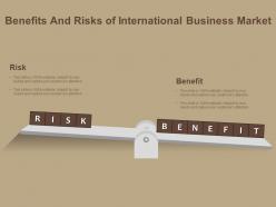Benefits and risks of international business market