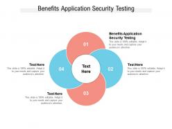 Benefits application security testing ppt powerpoint presentation styles designs cpb