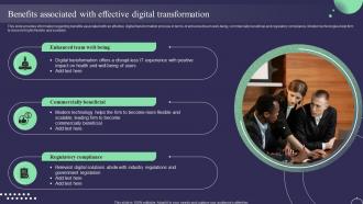 Benefits Associated With Effective Digital Transformation Digital Service Management Playbook