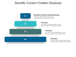 Benefits content creation business ppt powerpoint presentation professional pictures cpb