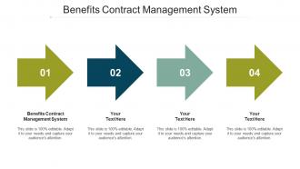 Benefits Contract Management System Ppt Powerpoint Presentation Layouts Inspiration Cpb
