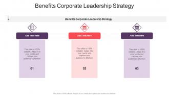 Benefits Corporate Leadership Strategy In Powerpoint And Google Slides Cpb