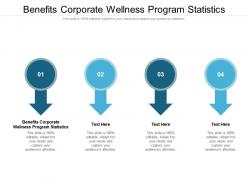 Benefits corporate wellness program statistics ppt powerpoint presentation inspiration elements cpb