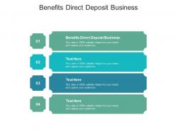 Benefits direct deposit business ppt powerpoint presentation gallery clipart images cpb