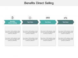 Benefits direct selling ppt powerpoint presentation samples cpb