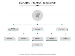 Benefits effective teamwork ppt powerpoint presentation outline show cpb