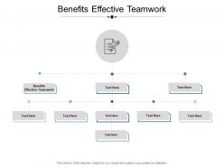 Benefits effective teamwork ppt powerpoint presentation outline show cpb