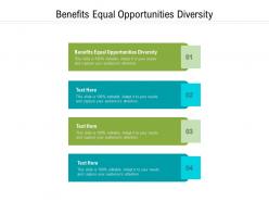 Benefits equal opportunities diversity ppt powerpoint presentation professional layout cpb