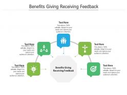 Benefits giving receiving feedback ppt powerpoint presentation icon professional cpb