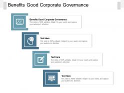 Benefits good corporate governance ppt powerpoint presentation inspiration background designs cpb