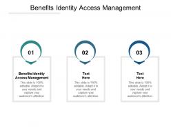 Benefits identity access management ppt powerpoint presentation professional structure cpb