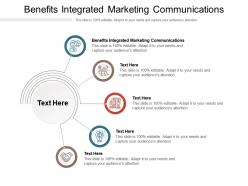 Benefits integrated marketing communications ppt powerpoint presentation show slides cpb