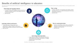 Benefits Intelligence To Educators Ai In Education Transforming Teaching And Learning AI SS