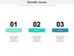 Benefits issues ppt powerpoint presentation guidelines cpb