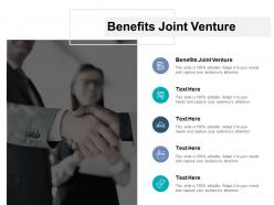 Benefits joint venture ppt powerpoint presentation icon picture cpb