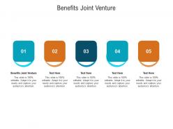 Benefits joint venture ppt powerpoint presentation portfolio slides cpb