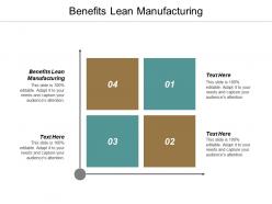 Benefits lean manufacturing ppt powerpoint presentation styles brochure cpb