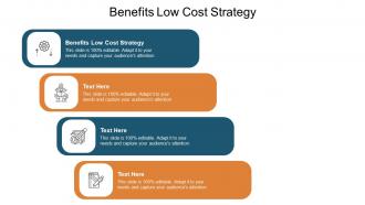 Benefits low cost strategy ppt powerpoint presentation visual aids example file cpb