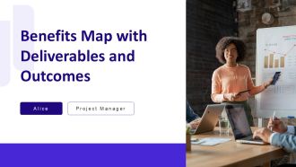 Benefits Map With Deliverables And Outcomes PPT Presentation AT