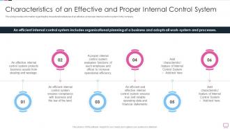 Benefits Of An Characteristics Of An Effective And Proper Internal Control System