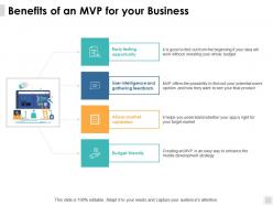 Benefits Of An Mvp For Your Business Budget Ppt Powerpoint Presentation Diagram Ppt