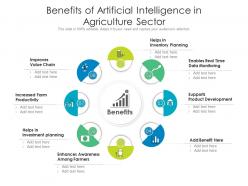 Benefits of artificial intelligence in agriculture sector