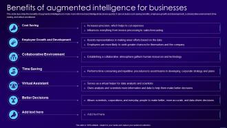 Benefits Of Augmented Intelligence For Businesses Ppt Layouts Outline