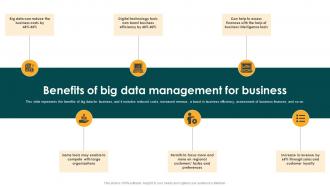 Benefits Of Big Data Management For Business Big Data Analytics And Management