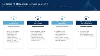 Benefits Of Blue Cloud Service Platform Blue Cloud SaaS Platform Implementation CL SS
