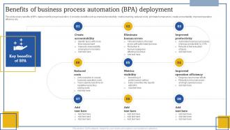 Benefits Of Business Process Automation BPA Deployment