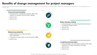 Benefits Of Change Management For Change Management In Project PM SS