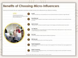 Benefits of choosing micro influencers brand relevant ppt powerpoint presentation slides graphics