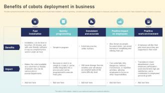 Benefits Of Cobots Deployment In Business Hyperautomation Applications