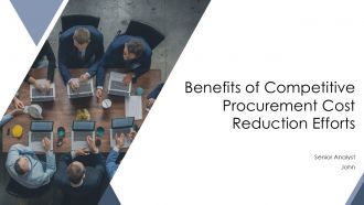 Benefits Of Competitive Procurement Cost Reduction Efforts PPT Outline AT