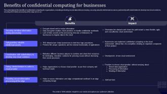 Benefits Of Confidential Computing For Businesses Confidential Computing It