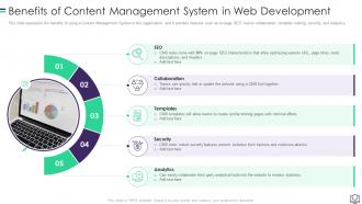 Benefits Of Content Management System In Web Development Ppt Icon Background