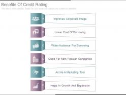 Benefits of credit rating sample ppt examples slides
