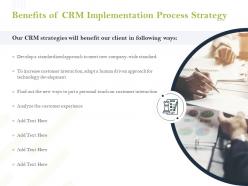 Benefits of crm implementation process strategy ppt powerpoint presentation gallery