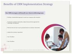 Benefits of crm implementation strategy increase ppt file slides