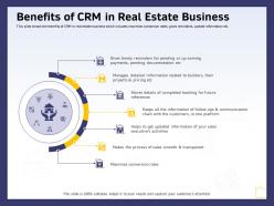 Benefits of crm in real estate business ppt powerpoint presentation infographic