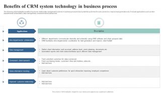 Benefits Of CRM System Technology In Business Process