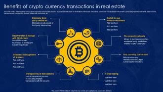 Benefits Of Crypto Currency Transactions In Real Estate