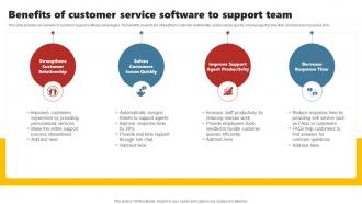 Benefits Of Customer Service Software To Support Team Enhancing Customer Experience