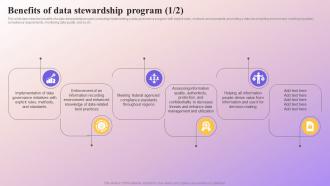 Benefits Of Data Stewardship Program Data Subject Area Stewardship Model